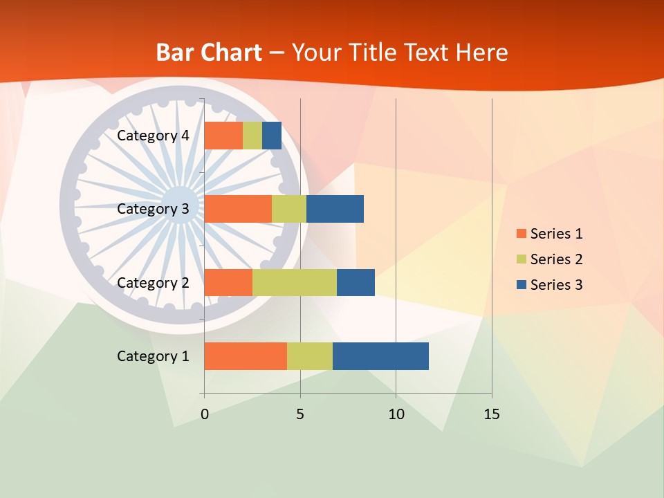 An Indian Flag With The Colors Of The Flag Of India PowerPoint Template