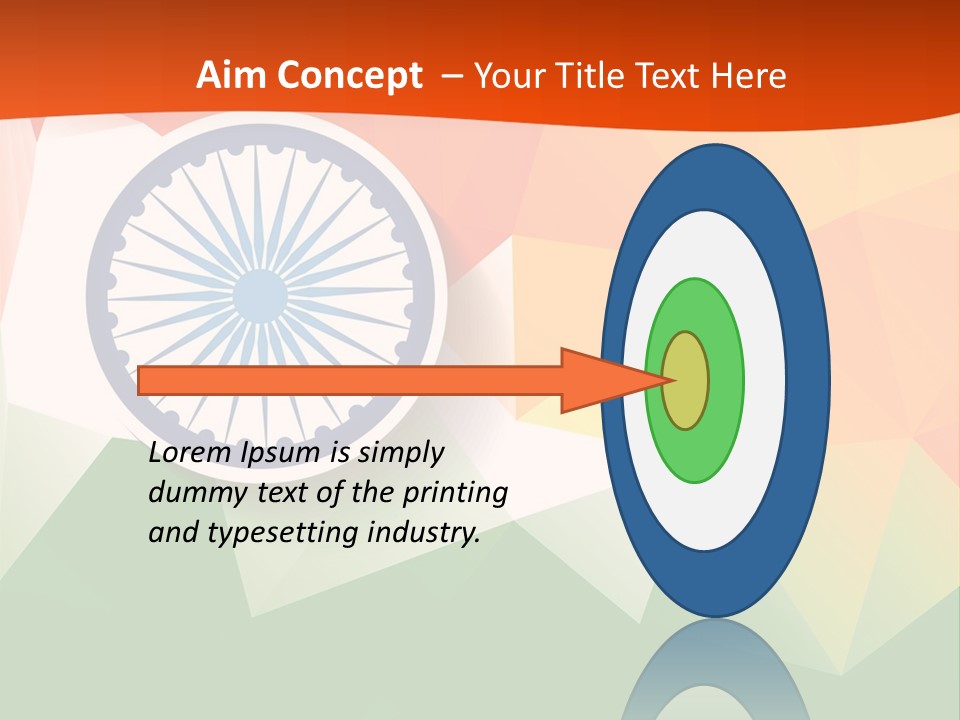 An Indian Flag With The Colors Of The Flag Of India PowerPoint Template