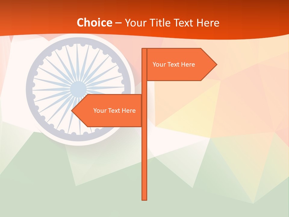 An Indian Flag With The Colors Of The Flag Of India PowerPoint Template