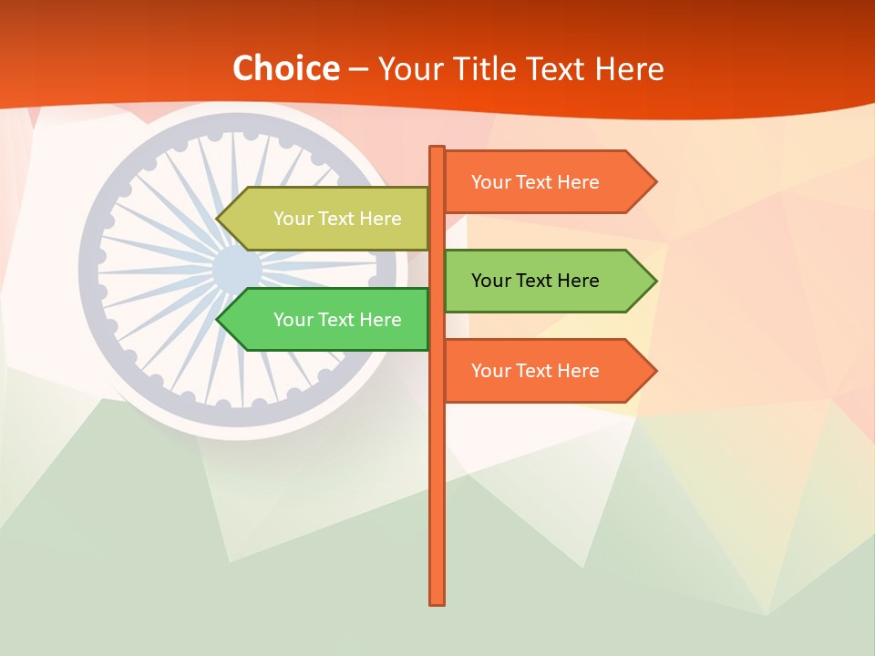 An Indian Flag With The Colors Of The Flag Of India PowerPoint Template
