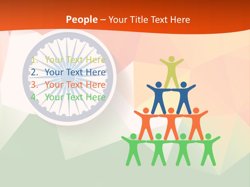 An Indian Flag With The Colors Of The Flag Of India PowerPoint Template