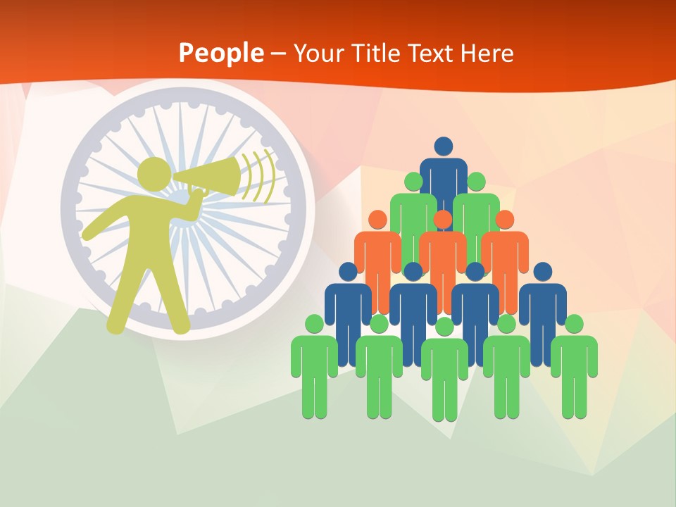 An Indian Flag With The Colors Of The Flag Of India PowerPoint Template