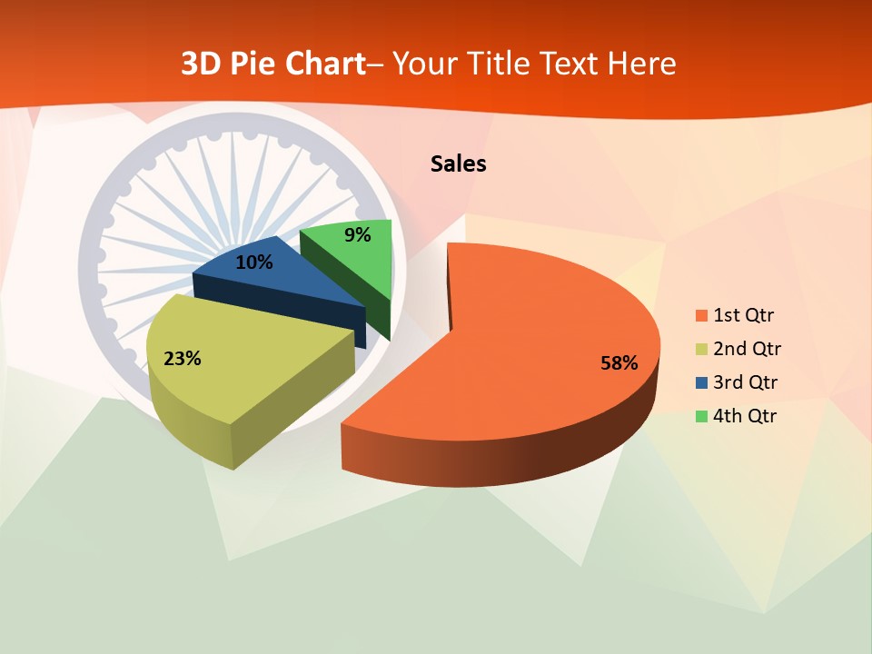 An Indian Flag With The Colors Of The Flag Of India PowerPoint Template