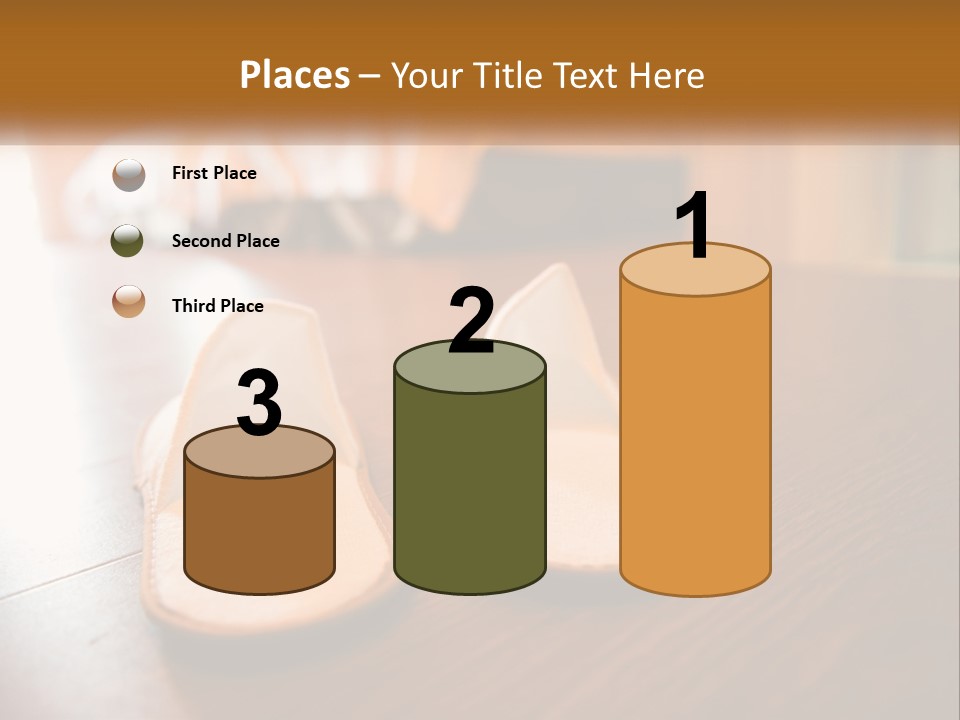A Pair Of White Shoes Sitting On Top Of A Wooden Floor PowerPoint Template
