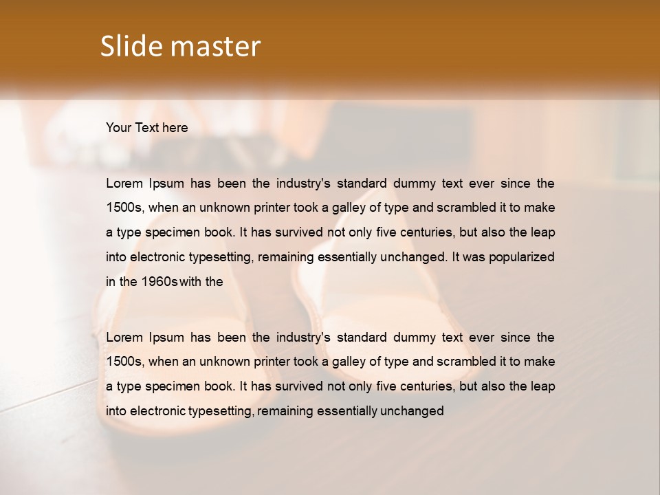 A Pair Of White Shoes Sitting On Top Of A Wooden Floor PowerPoint Template