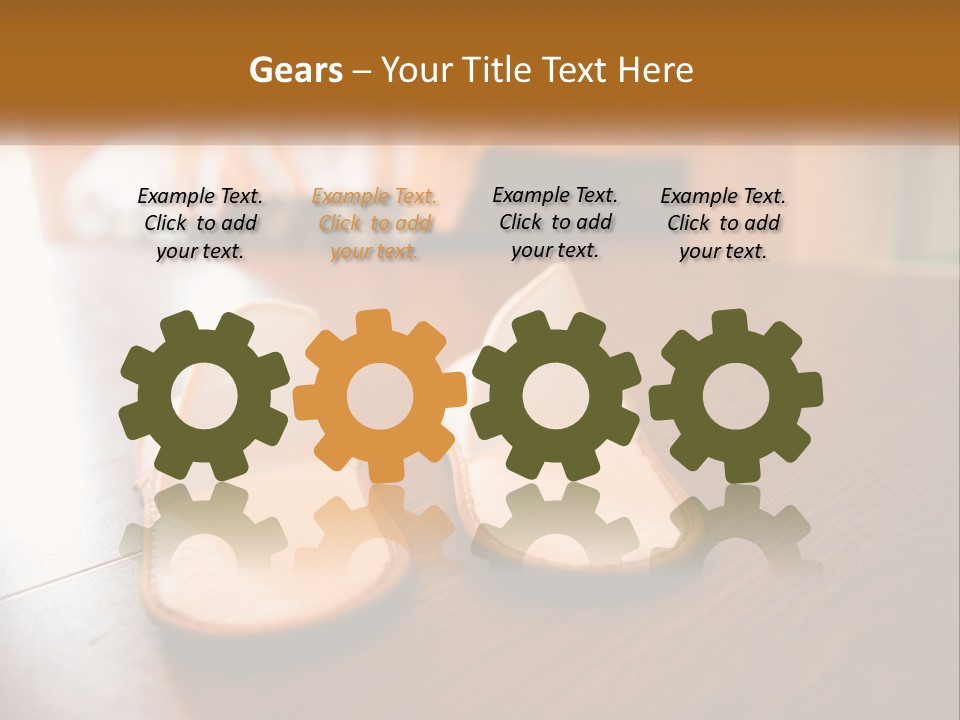 A Pair Of White Shoes Sitting On Top Of A Wooden Floor PowerPoint Template