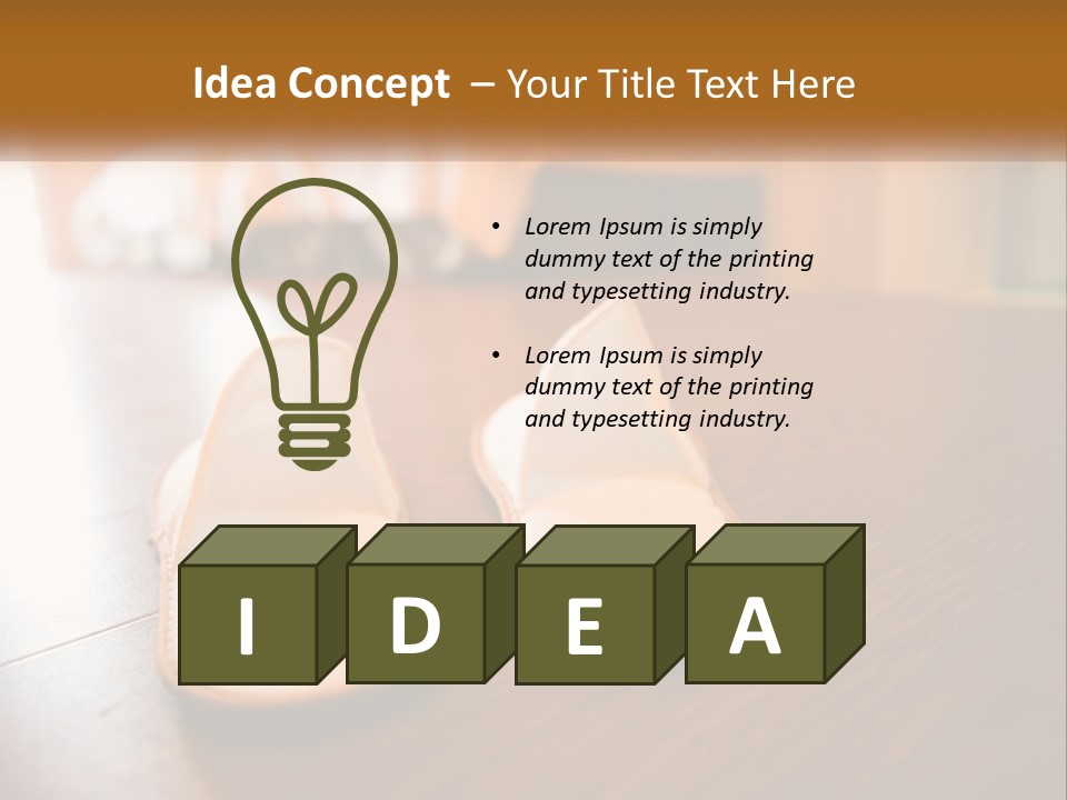 A Pair Of White Shoes Sitting On Top Of A Wooden Floor PowerPoint Template