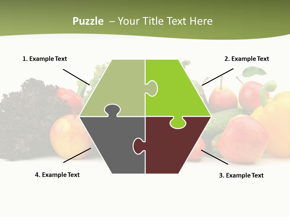 A Group Of Fruits And Vegetables On A White Background PowerPoint Template