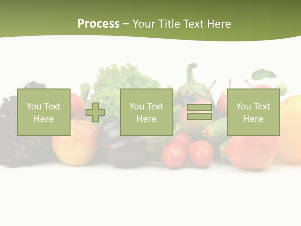 A Group Of Fruits And Vegetables On A White Background PowerPoint Template