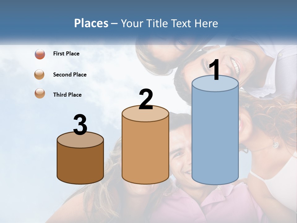 A Group Of People Standing Together In A Circle PowerPoint Template