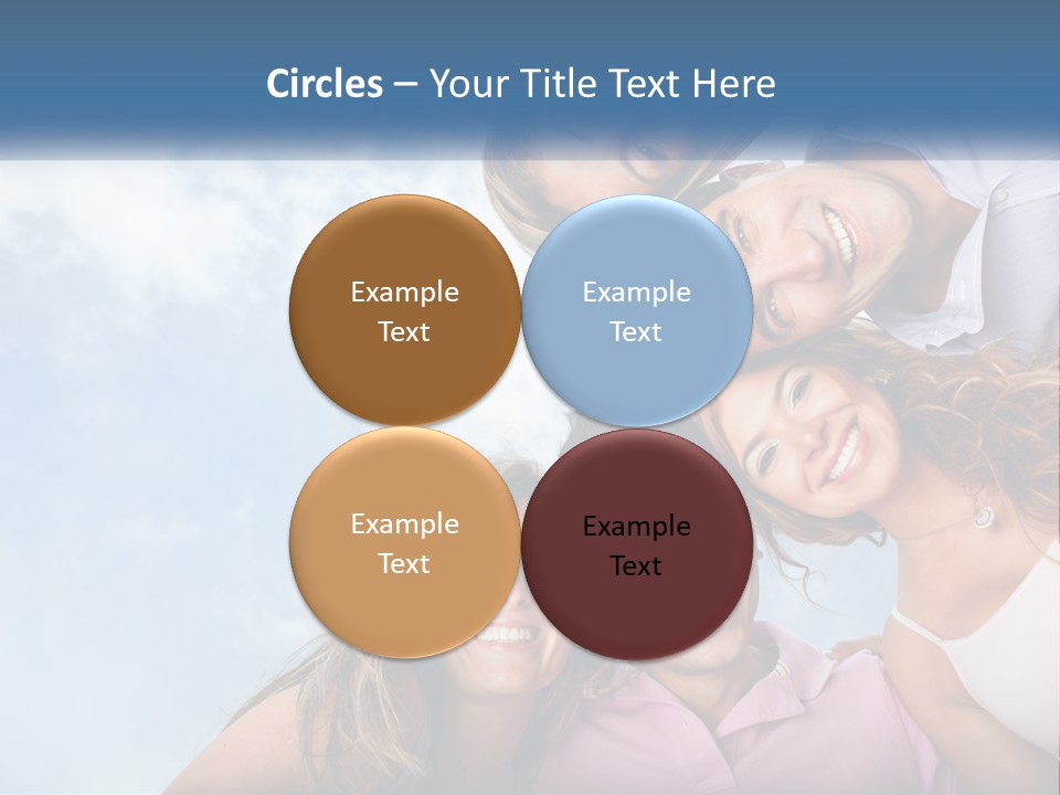 A Group Of People Standing Together In A Circle PowerPoint Template