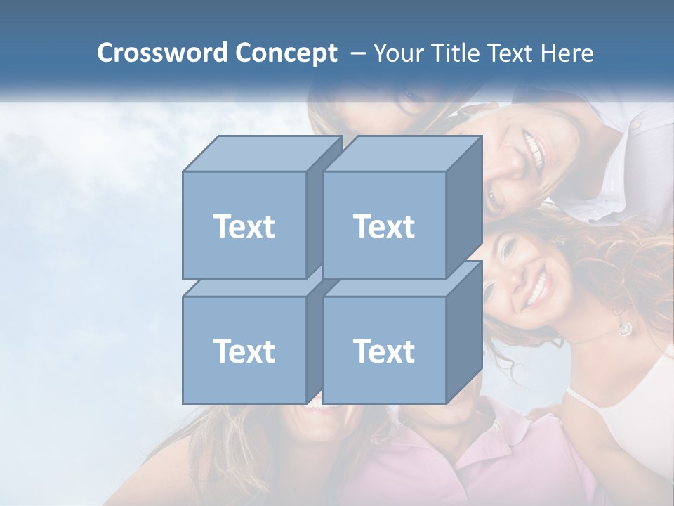 A Group Of People Standing Together In A Circle PowerPoint Template