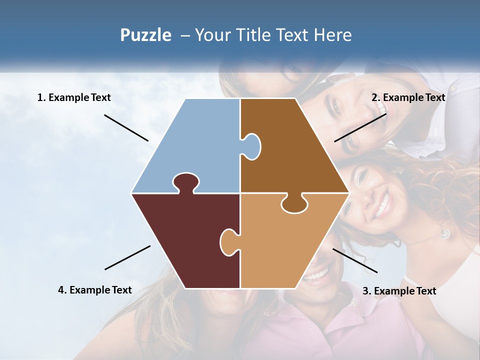 A Group Of People Standing Together In A Circle PowerPoint Template