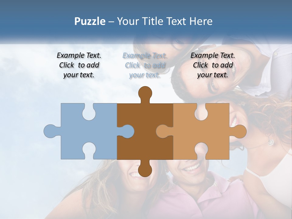 A Group Of People Standing Together In A Circle PowerPoint Template