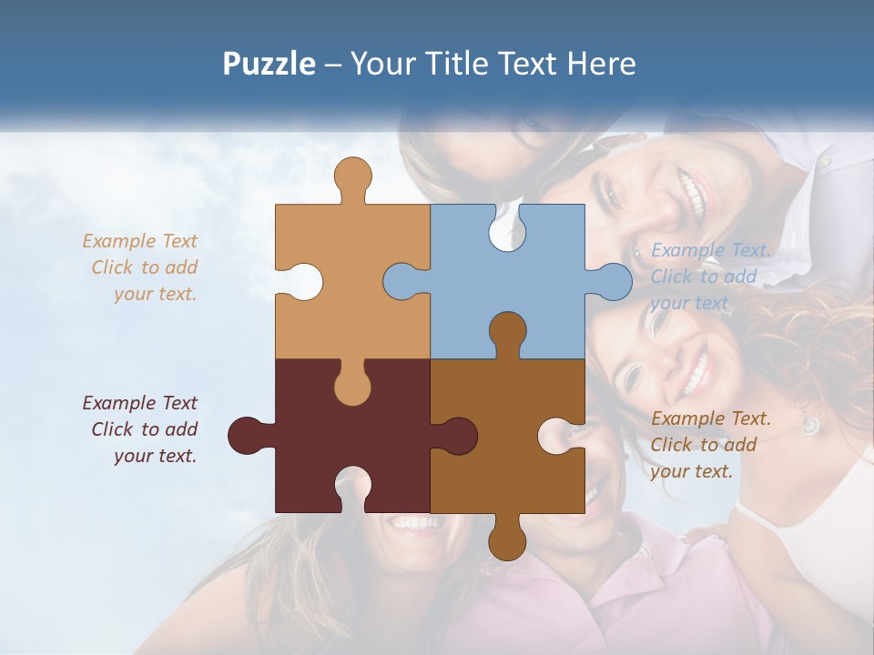 A Group Of People Standing Together In A Circle PowerPoint Template