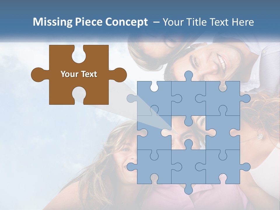 A Group Of People Standing Together In A Circle PowerPoint Template