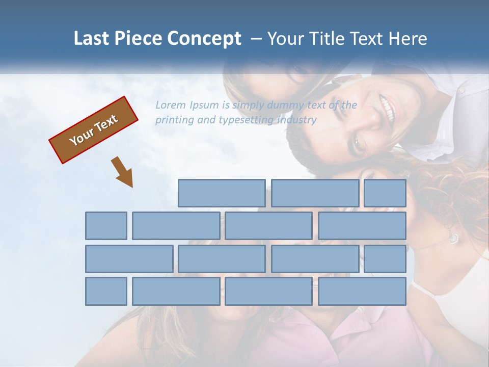 A Group Of People Standing Together In A Circle PowerPoint Template
