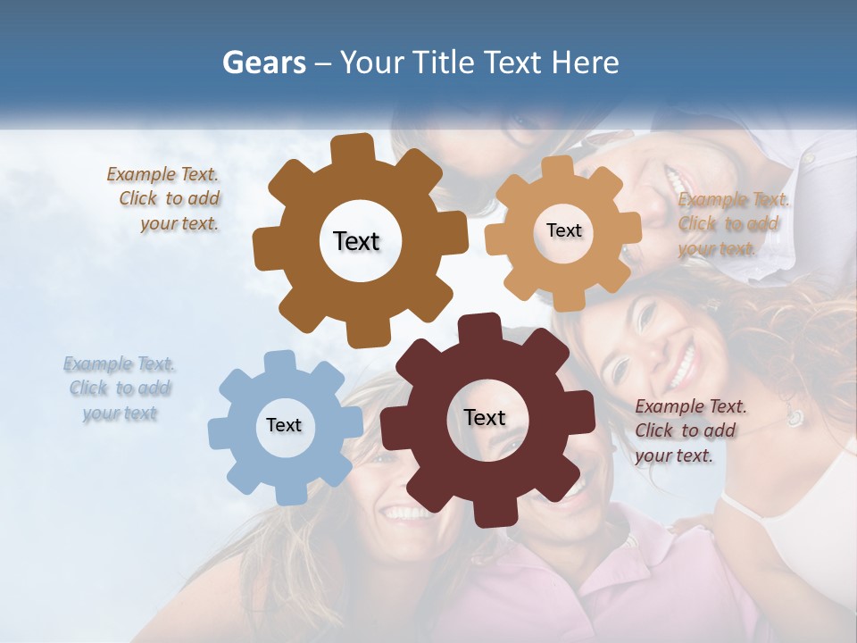 A Group Of People Standing Together In A Circle PowerPoint Template