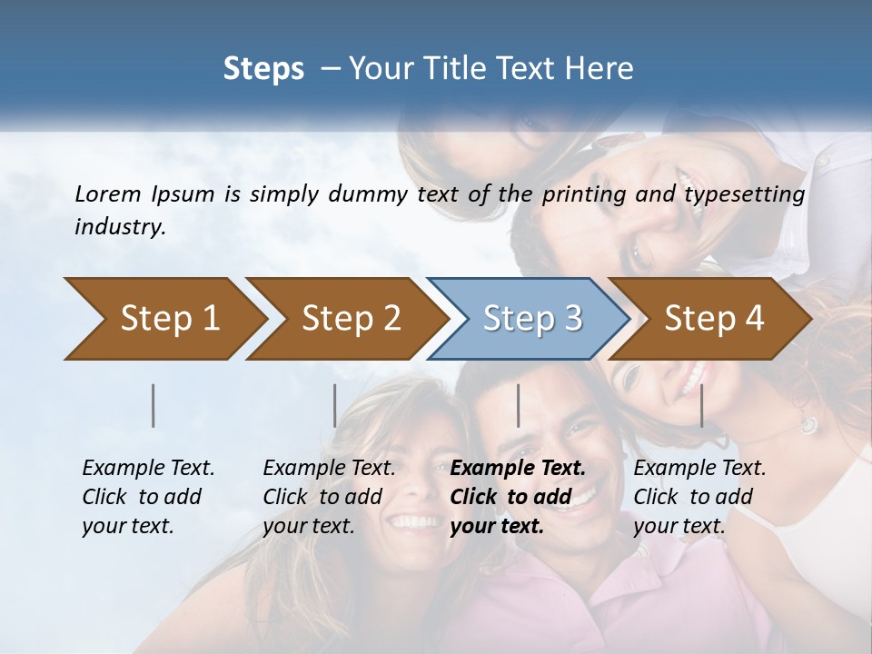 A Group Of People Standing Together In A Circle PowerPoint Template