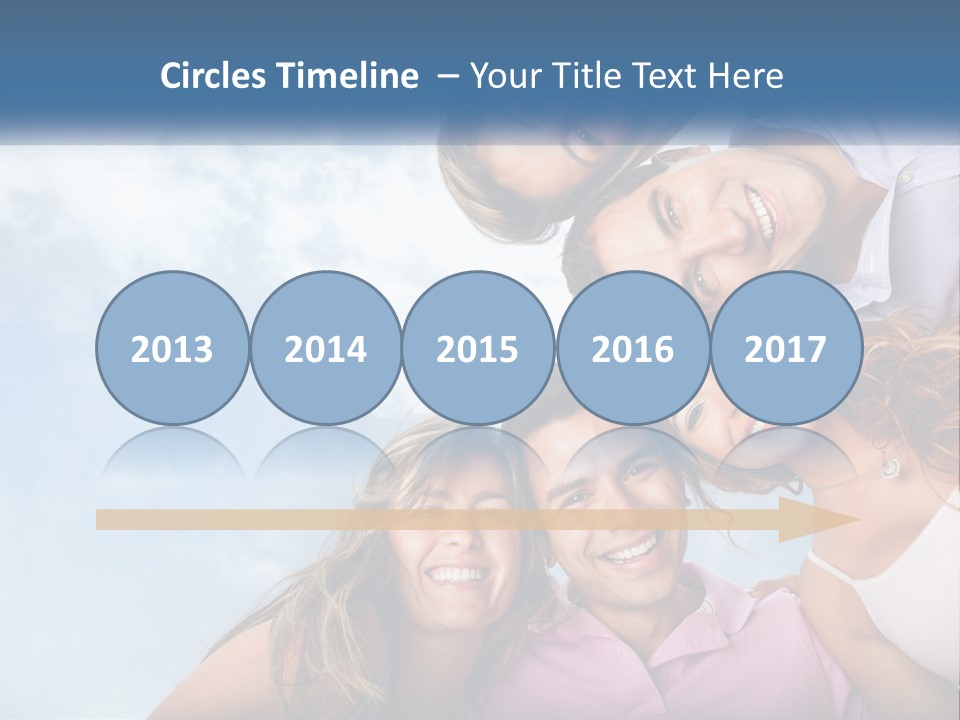 A Group Of People Standing Together In A Circle PowerPoint Template