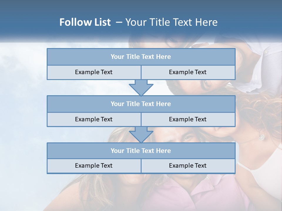 A Group Of People Standing Together In A Circle PowerPoint Template