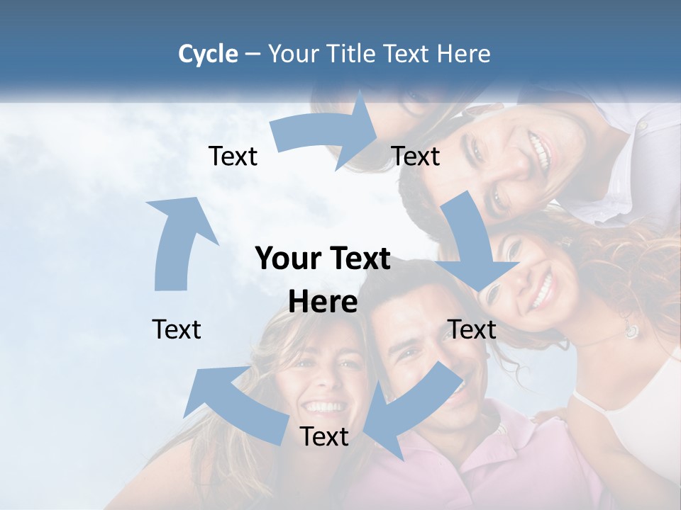 A Group Of People Standing Together In A Circle PowerPoint Template