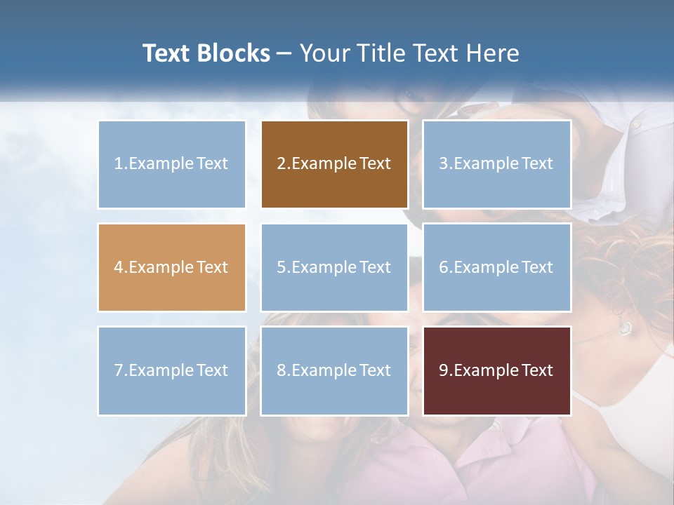 A Group Of People Standing Together In A Circle PowerPoint Template