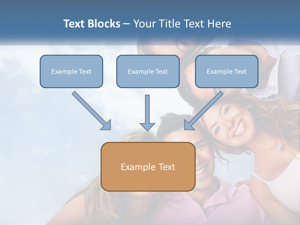 A Group Of People Standing Together In A Circle PowerPoint Template