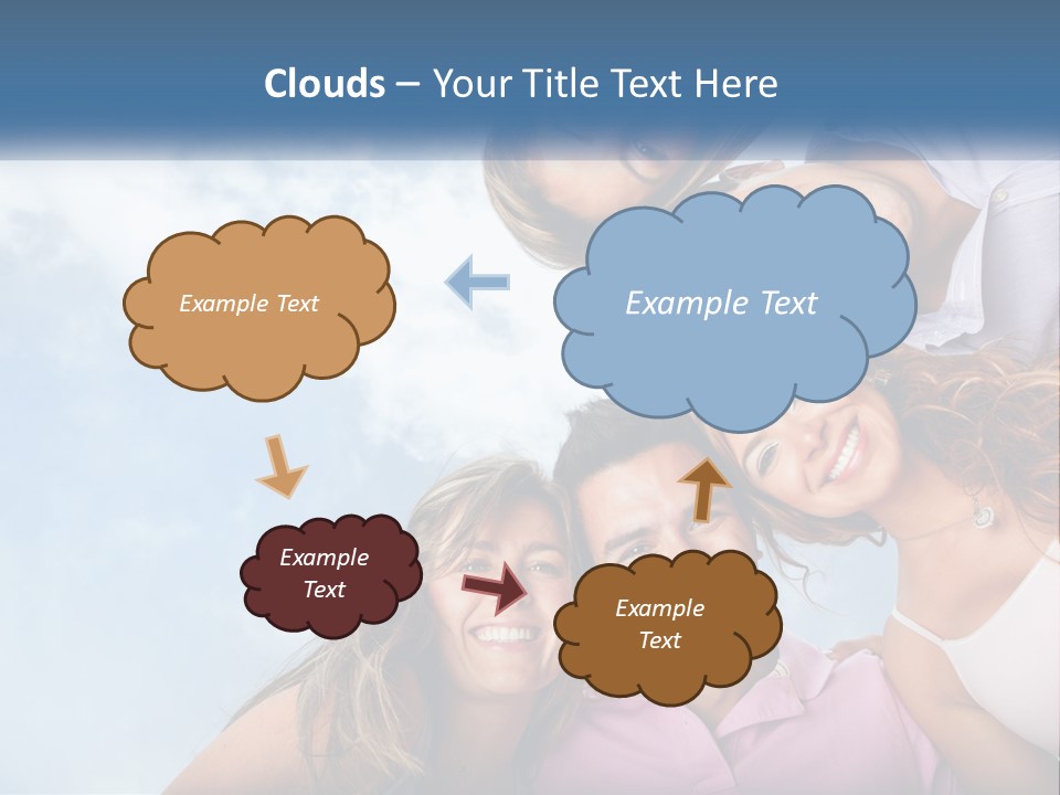 A Group Of People Standing Together In A Circle PowerPoint Template