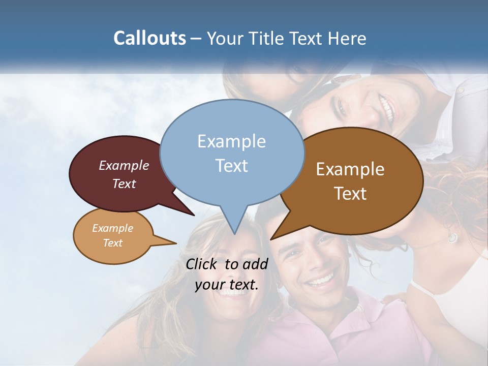 A Group Of People Standing Together In A Circle PowerPoint Template