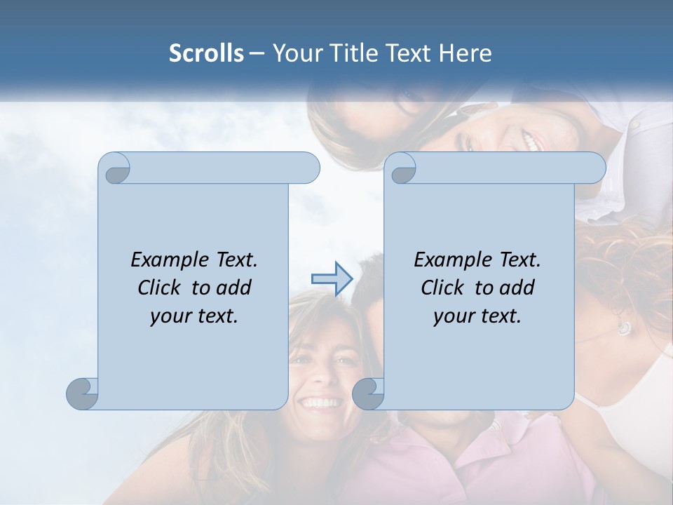 A Group Of People Standing Together In A Circle PowerPoint Template
