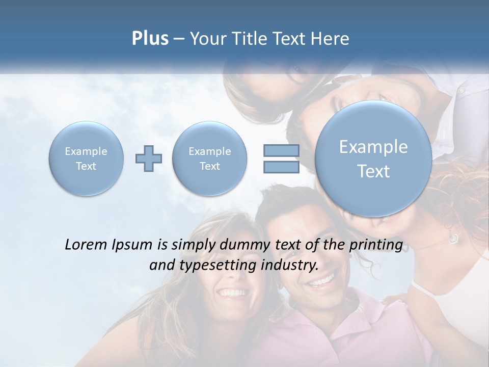 A Group Of People Standing Together In A Circle PowerPoint Template
