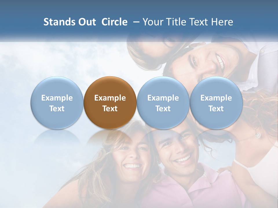 A Group Of People Standing Together In A Circle PowerPoint Template
