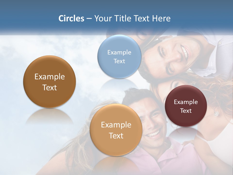 A Group Of People Standing Together In A Circle PowerPoint Template