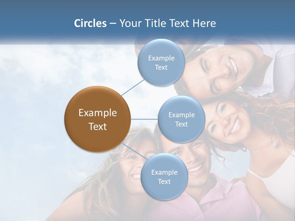 A Group Of People Standing Together In A Circle PowerPoint Template