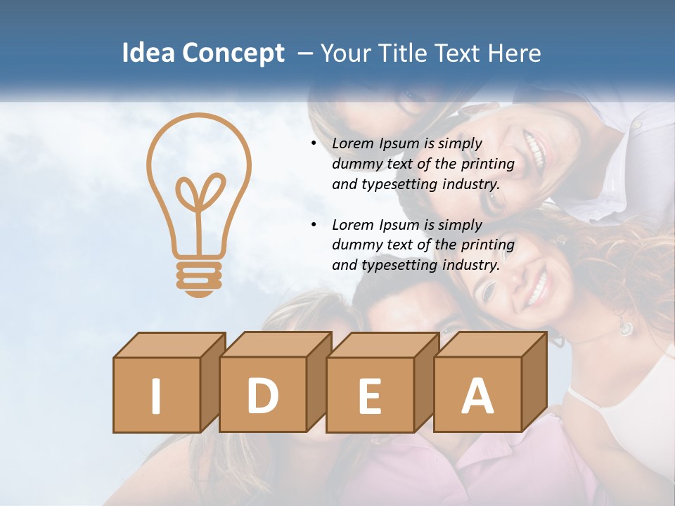 A Group Of People Standing Together In A Circle PowerPoint Template