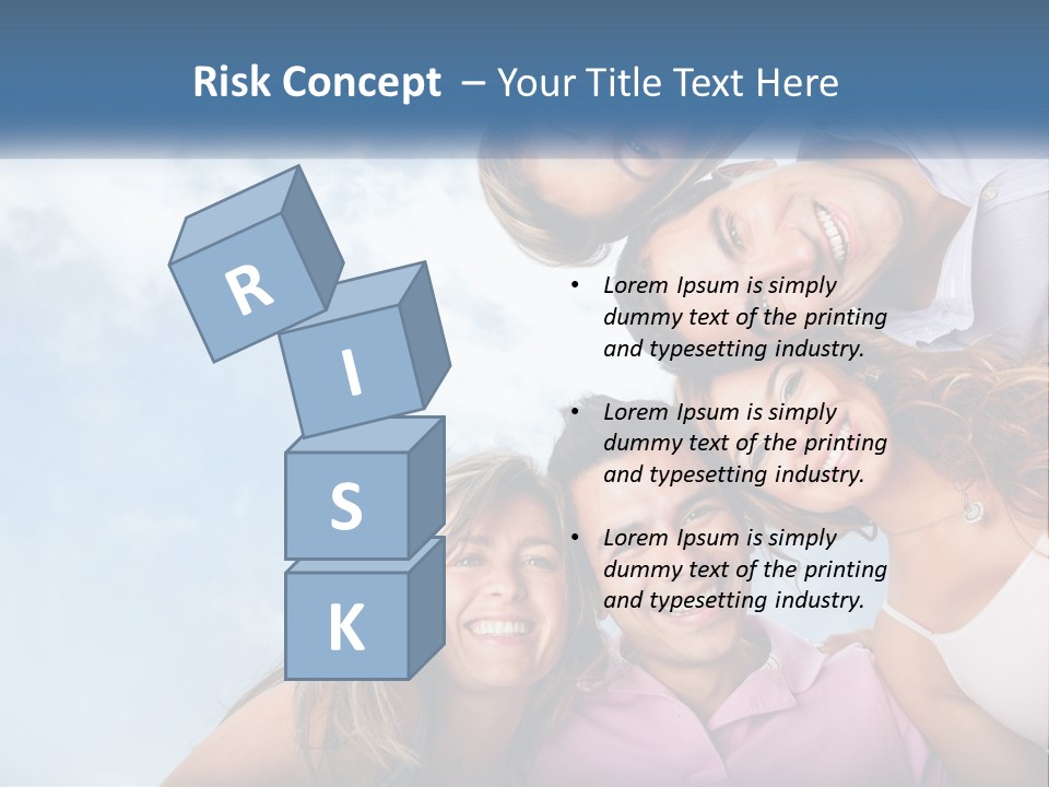 A Group Of People Standing Together In A Circle PowerPoint Template