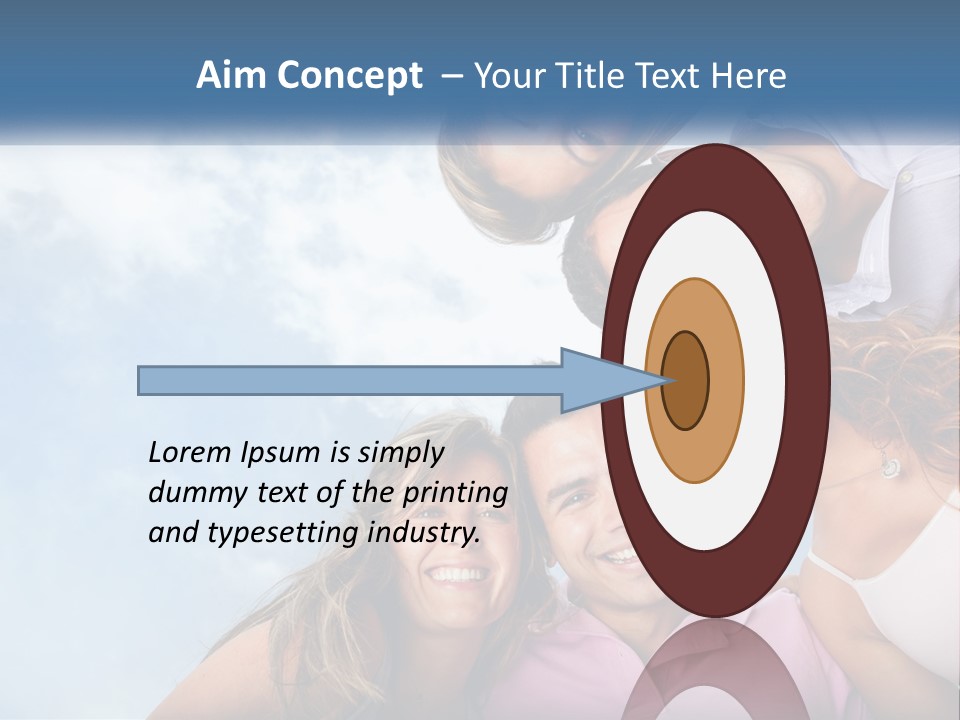 A Group Of People Standing Together In A Circle PowerPoint Template