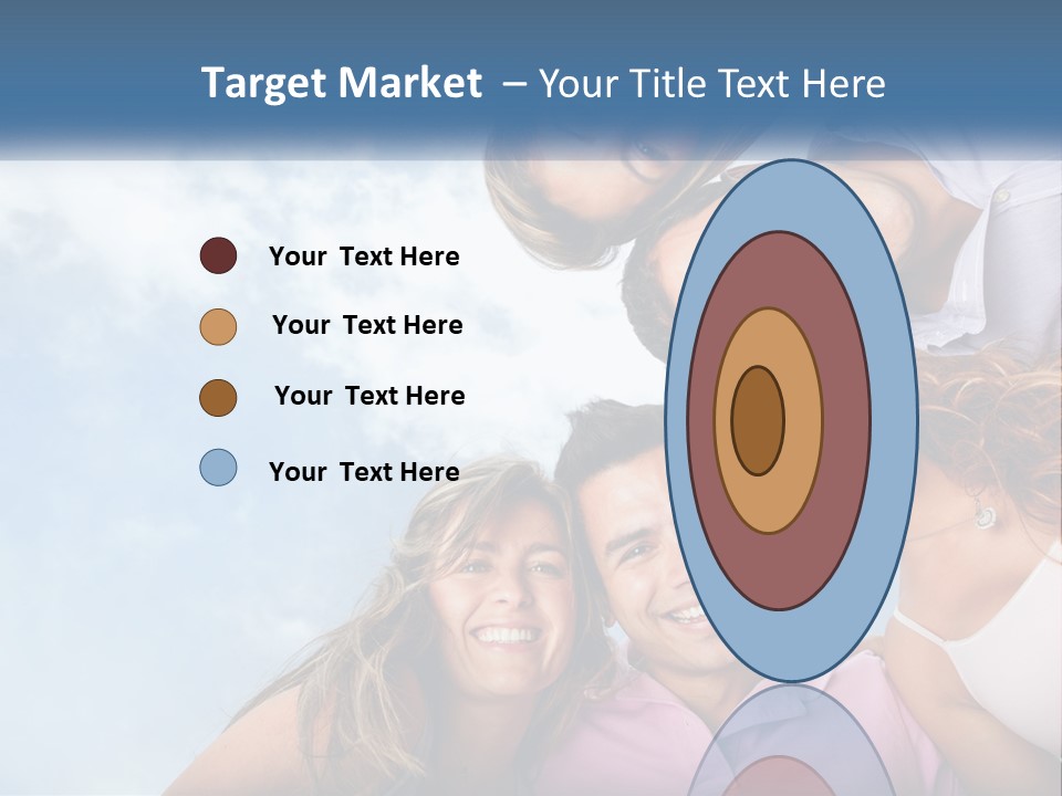 A Group Of People Standing Together In A Circle PowerPoint Template