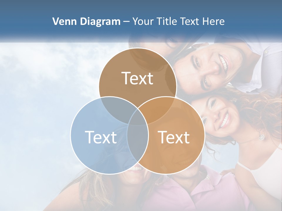 A Group Of People Standing Together In A Circle PowerPoint Template