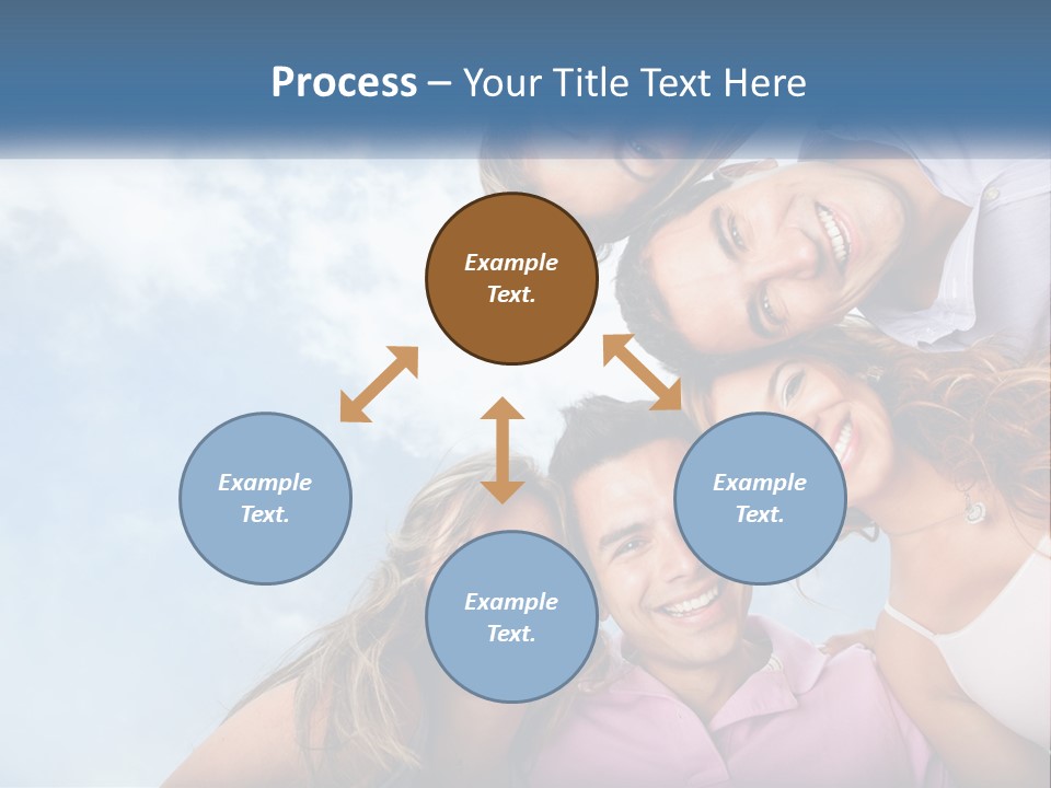 A Group Of People Standing Together In A Circle PowerPoint Template