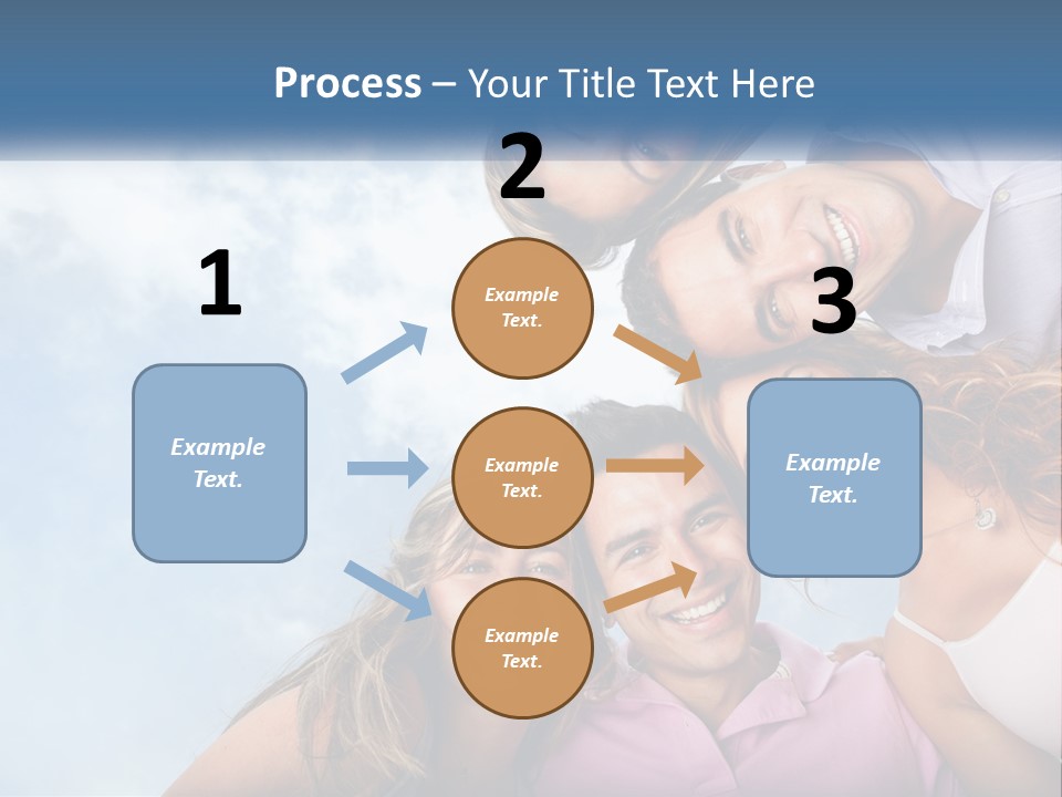 A Group Of People Standing Together In A Circle PowerPoint Template