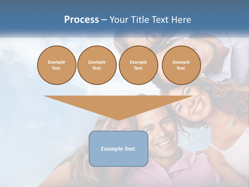 A Group Of People Standing Together In A Circle PowerPoint Template