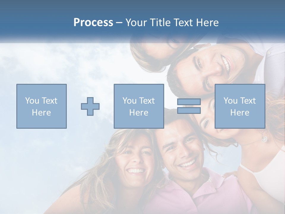 A Group Of People Standing Together In A Circle PowerPoint Template