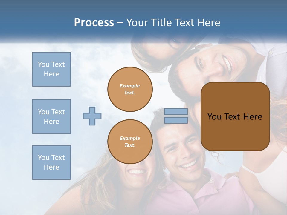 A Group Of People Standing Together In A Circle PowerPoint Template