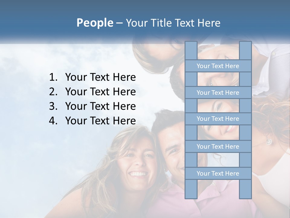 A Group Of People Standing Together In A Circle PowerPoint Template