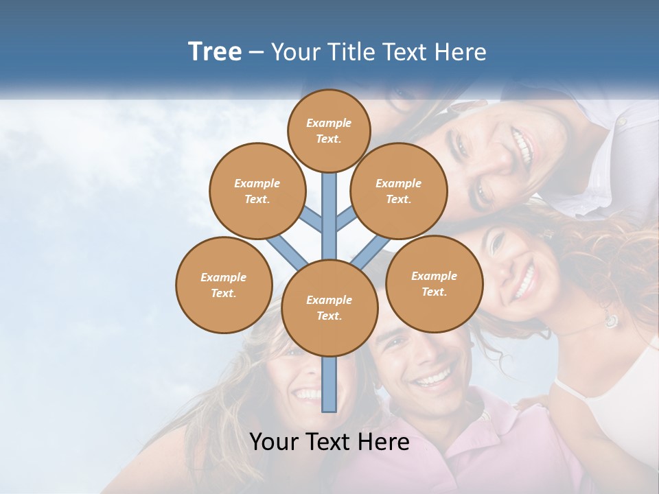 A Group Of People Standing Together In A Circle PowerPoint Template