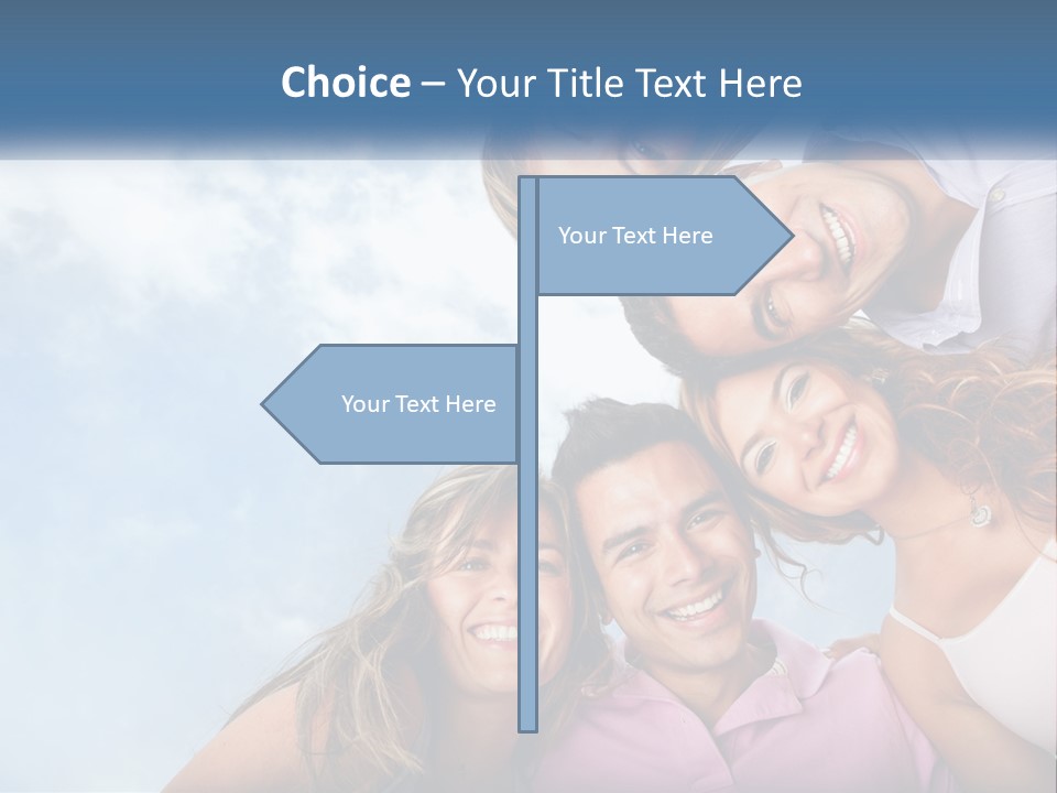 A Group Of People Standing Together In A Circle PowerPoint Template