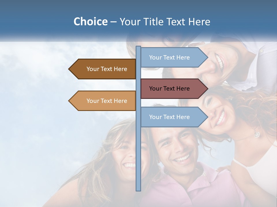 A Group Of People Standing Together In A Circle PowerPoint Template