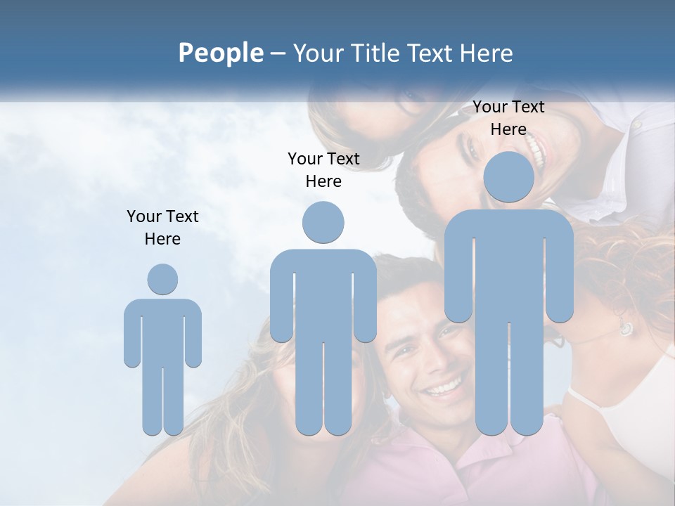A Group Of People Standing Together In A Circle PowerPoint Template